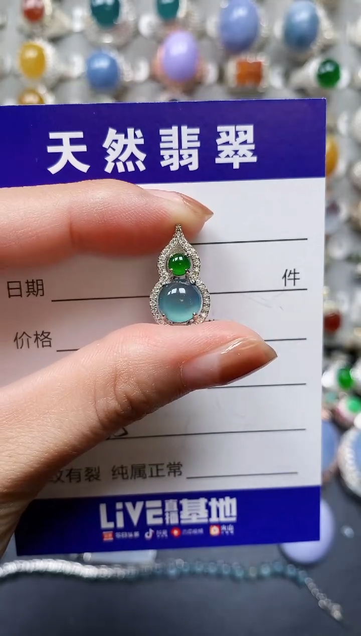 【闪购商品】翡翠颈饰银S925镶嵌0155