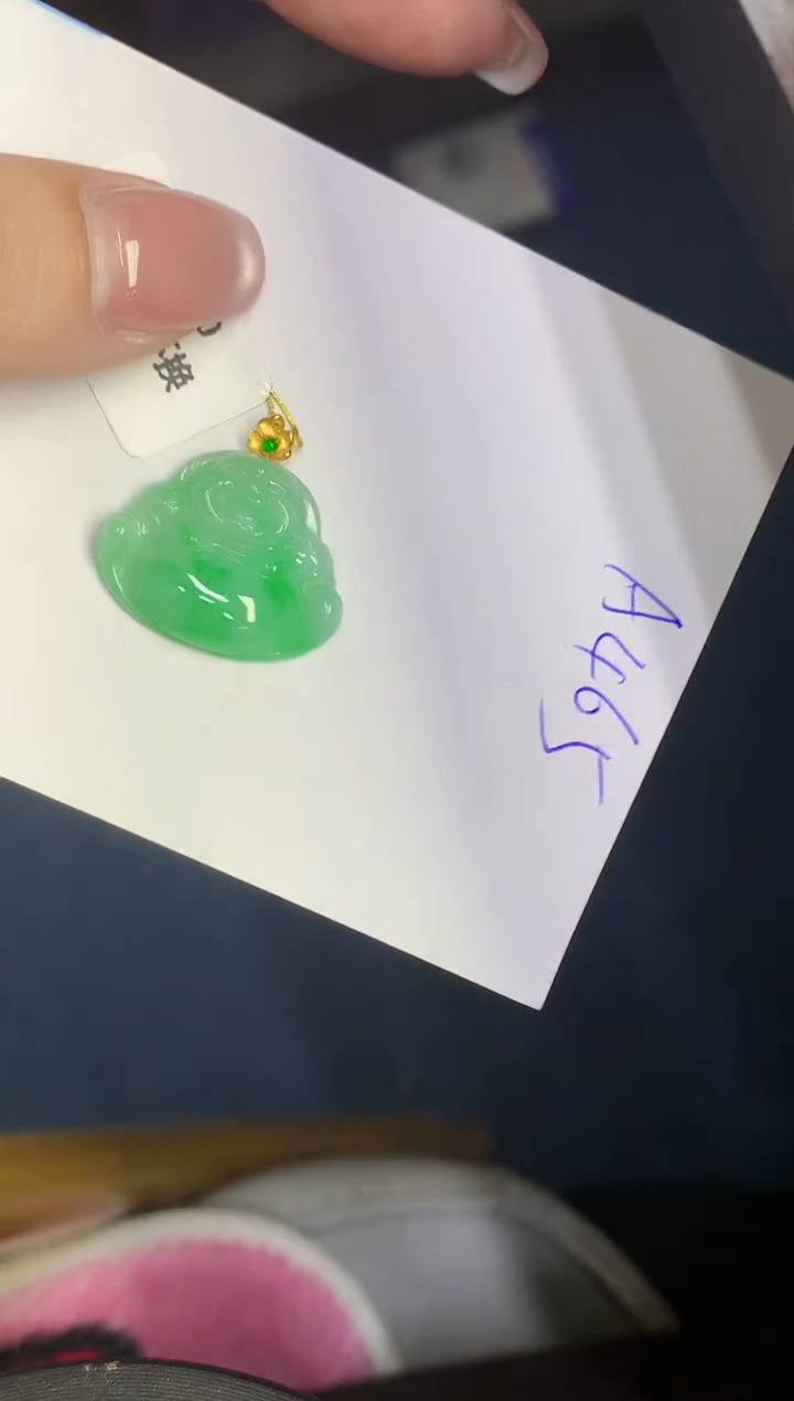 翡翠18K金镶嵌颈饰00000000000