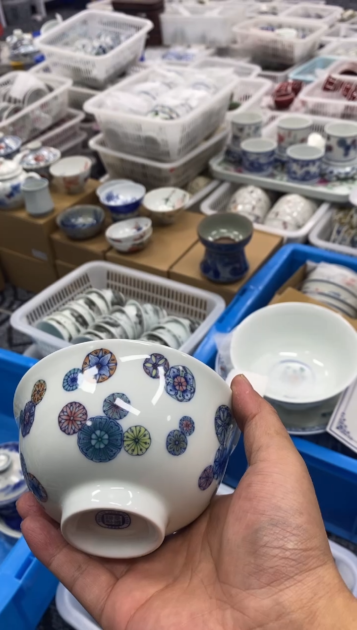 摆件陶景德陶瓷茶具餐具饭碗口径12