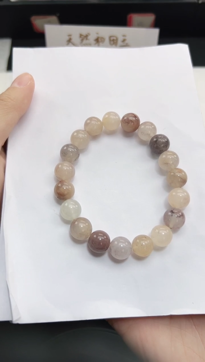 未镶嵌手链石英质玉（金丝玉）555岚钻微色差T