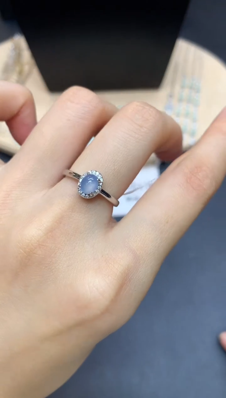 【闪购商品】翡翠戒指银S925镶嵌蛋面【无服务费】