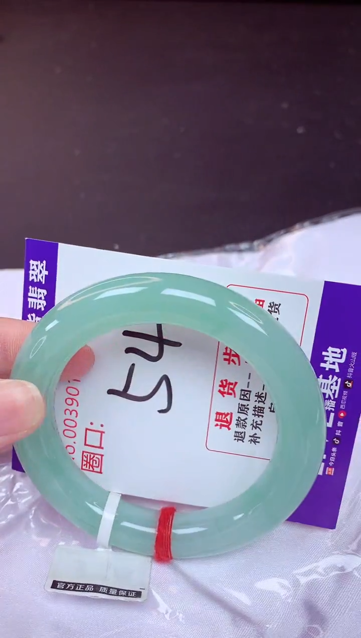 未镶嵌手镯翡翠54（48小时鉴赏期 ）
