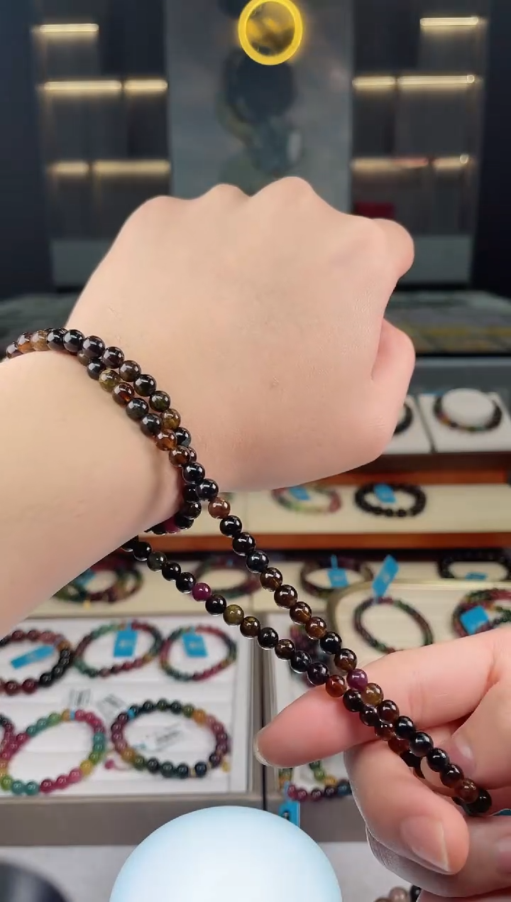 【闪购商品】碧玺三圈手串未镶嵌（多样性发一条）Y