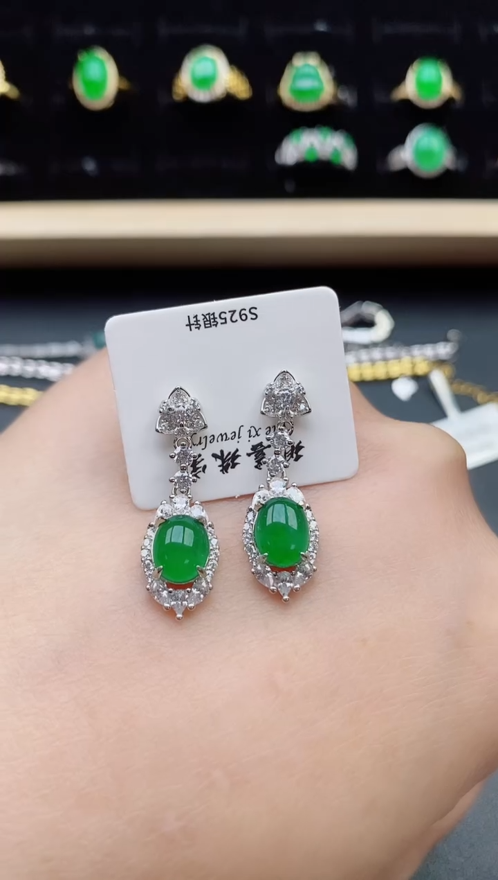 【闪购商品】翡翠戒指银S925镶嵌321321