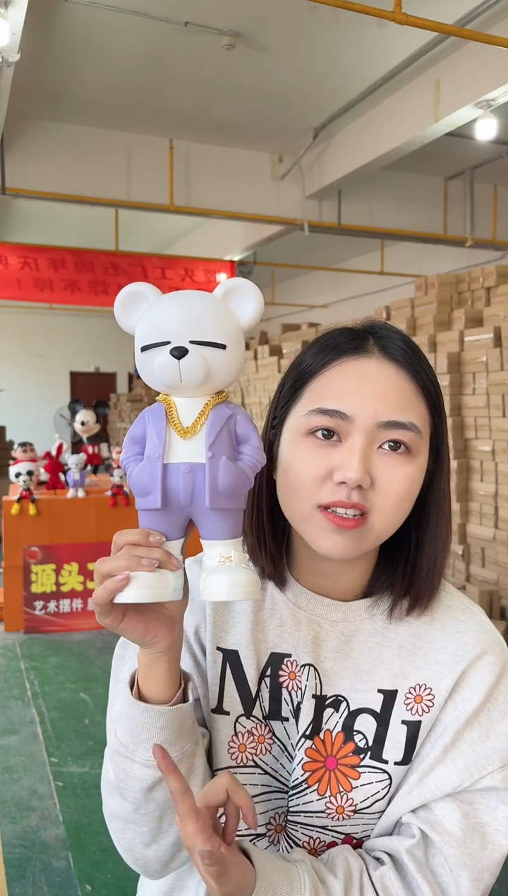 树脂暴富熊+项链