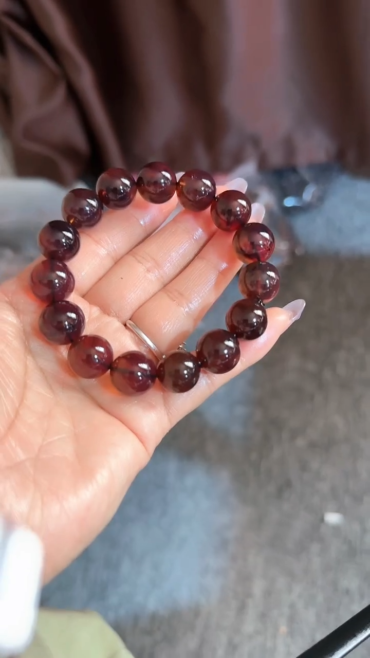 【闪购商品】琥珀手链未镶嵌规格14紫杉醇手串#94
