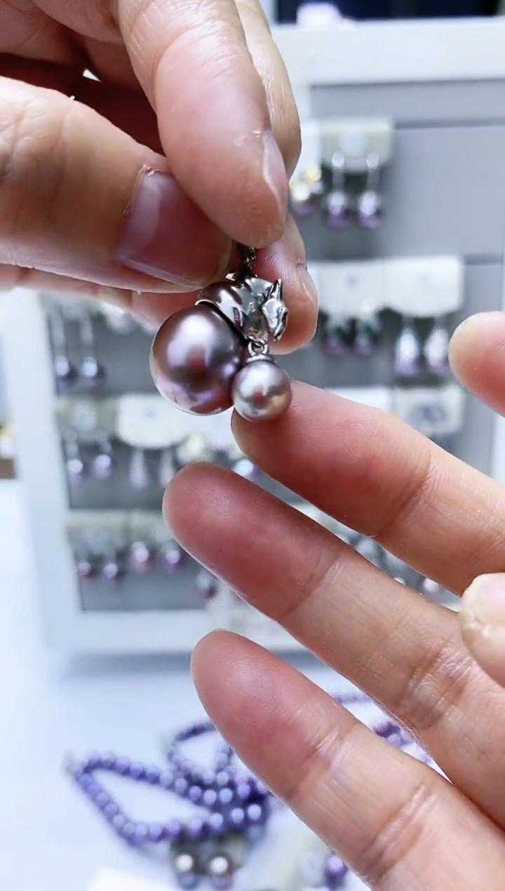 【闪购商品】淡水珍珠颈饰银S925镶嵌吊坠