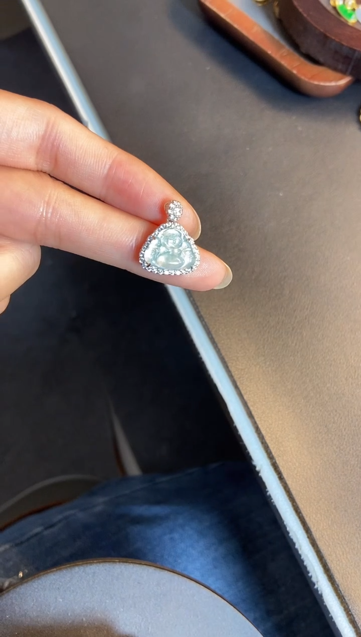 吊坠(不含链)银S925镶嵌翡翠1