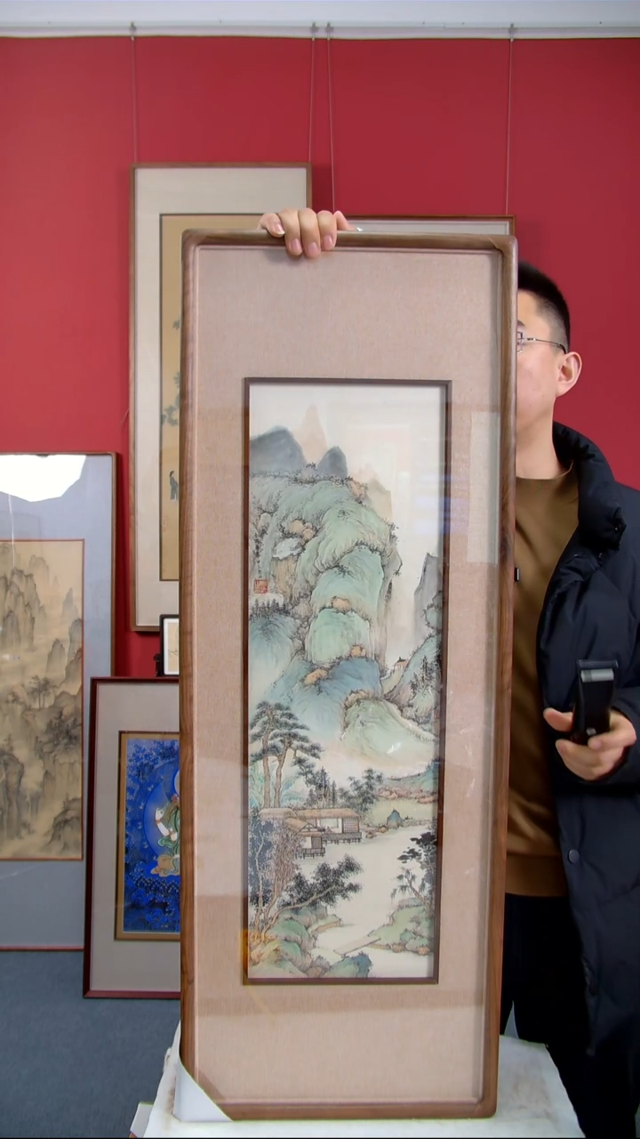 【闪购商品】国画陈立武《枕流消夏图》装裱102*37