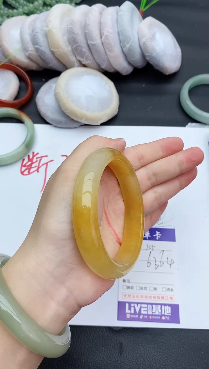 未镶嵌手镯石英质玉105+63/64