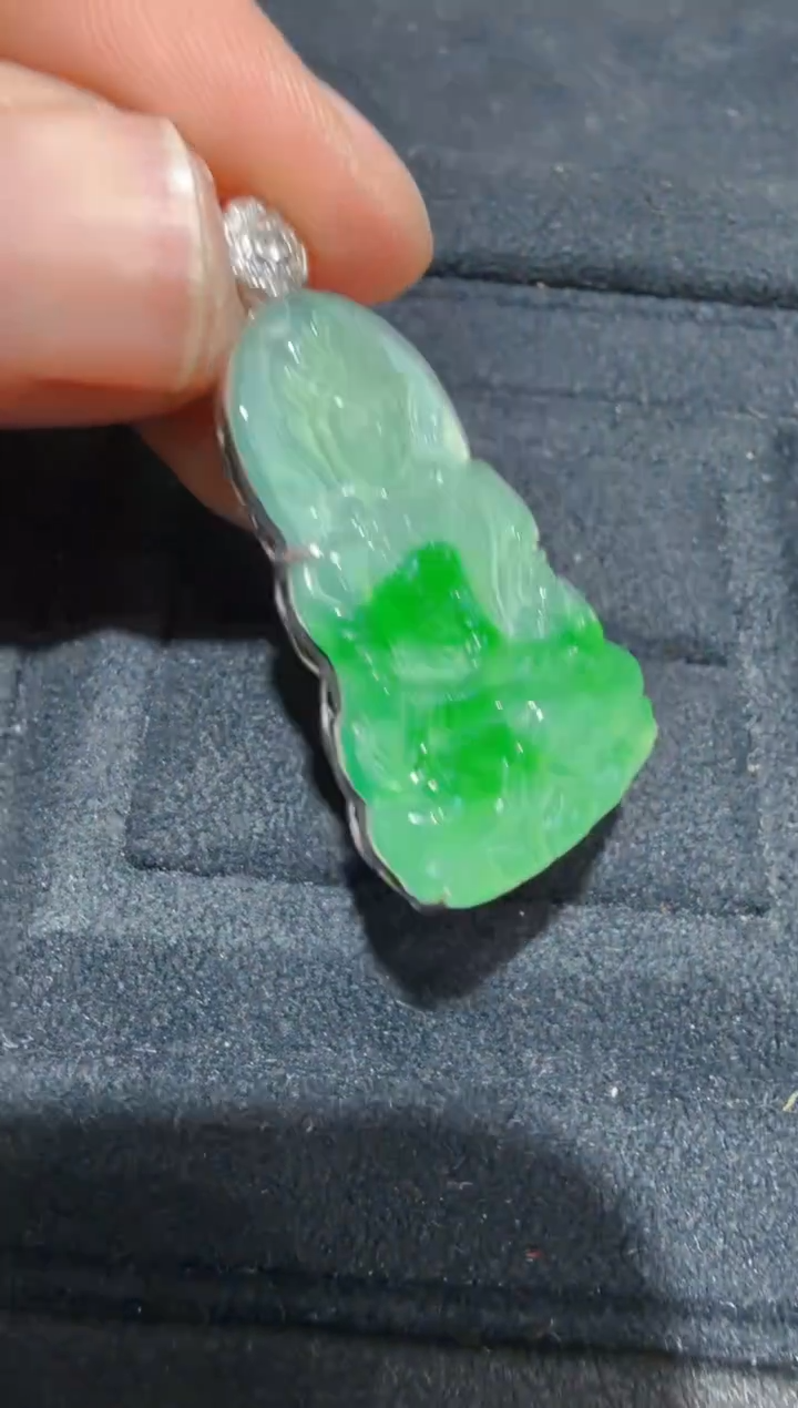 吊坠(不含链)18K金镶嵌翡翠多样性团购发一件