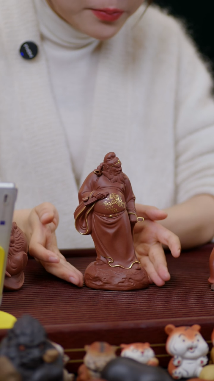 【闪购商品】紫砂茶宠钟馗（描金）