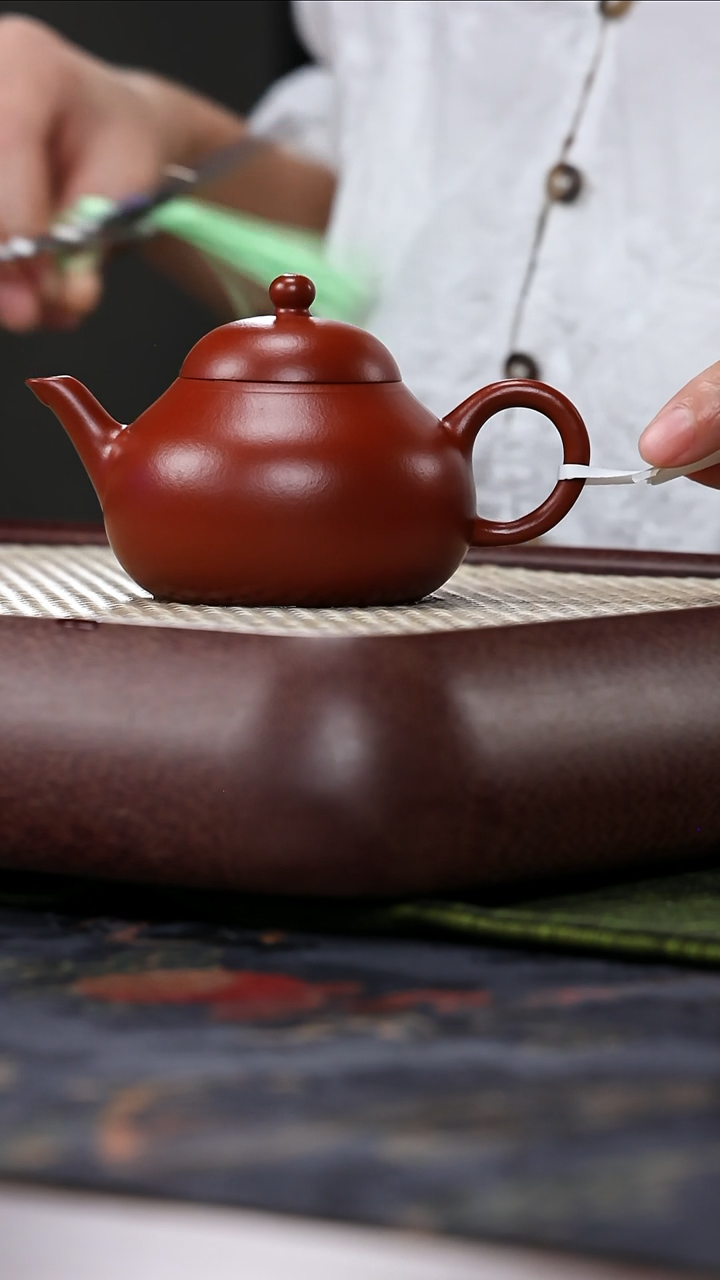 茶壶紫砂茶道周边 大红袍芭乐梨式150cc