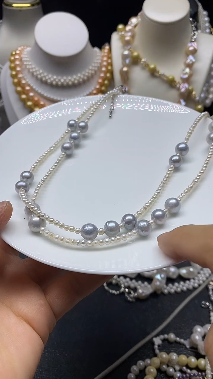 颈饰未镶嵌淡水珍珠多人