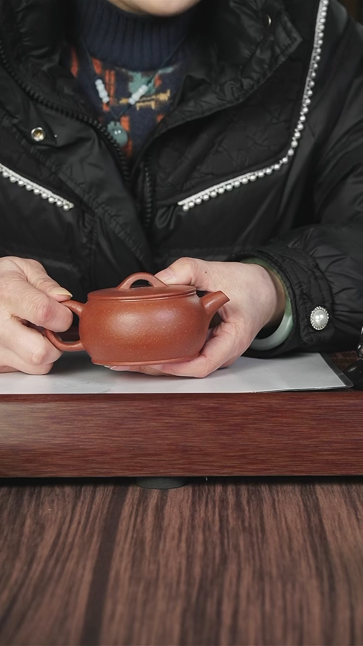 【闪购商品】紫砂茶壶XJ红降坡 圆鼓