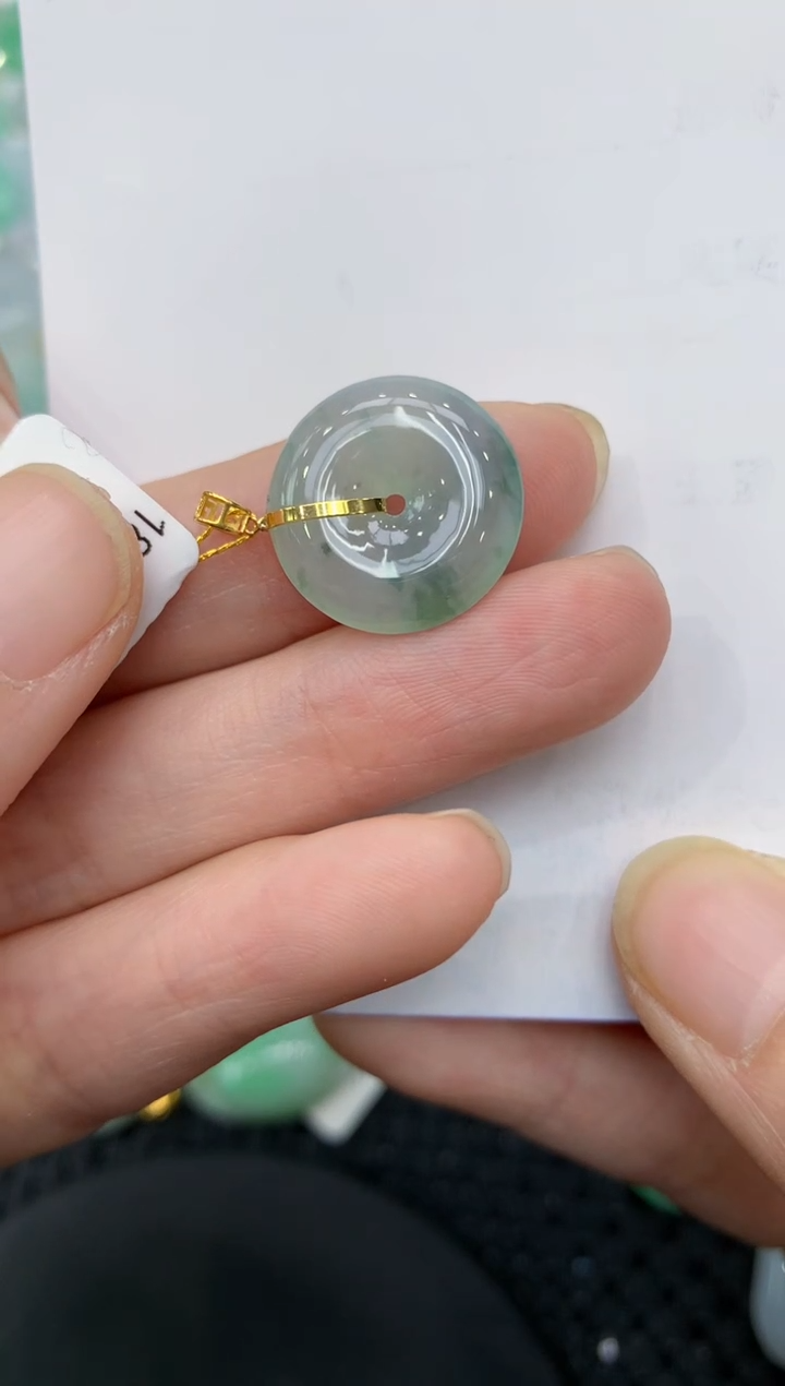 【闪购商品】翡翠颈饰18K金镶嵌11111111