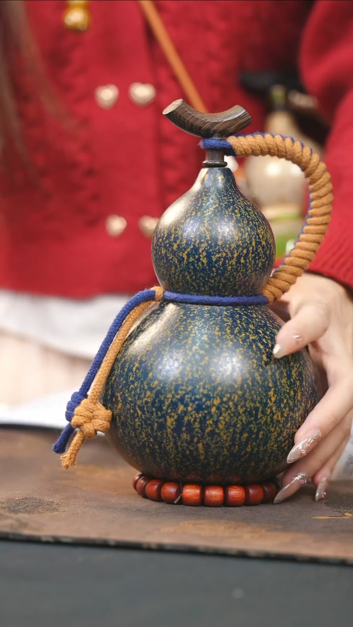 【闪购商品】WB203大漆酒葫芦不包手串及旋转底座