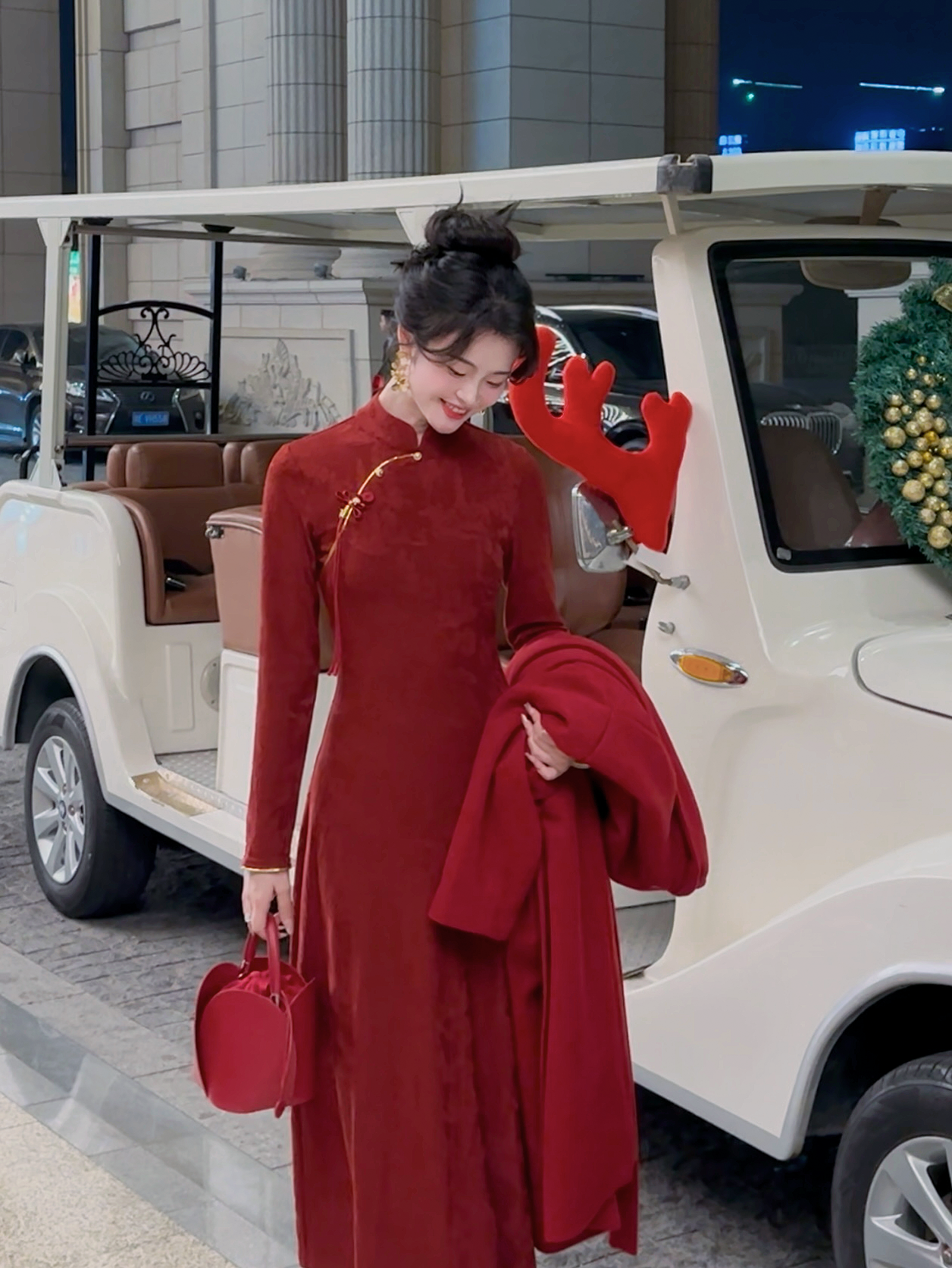 南溯集【连理】红色新中式过年旗袍订婚敬酒回门气质喜庆婚宴连衣裙