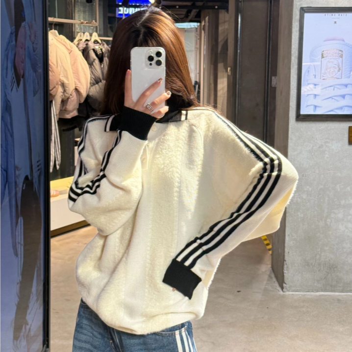 adidas 中性风透气运动风户外运动外套白色设计师长袖JX3836