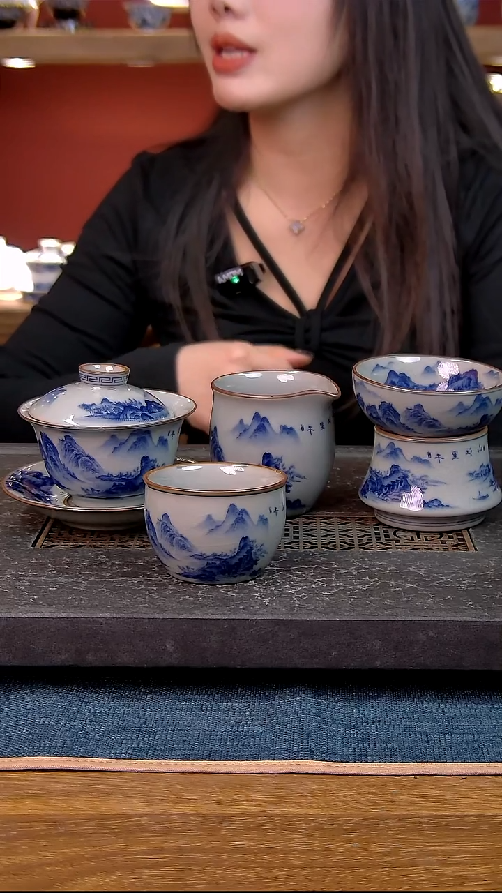 简装家用款4件套 老陶泥开片纹陶瓷茶具