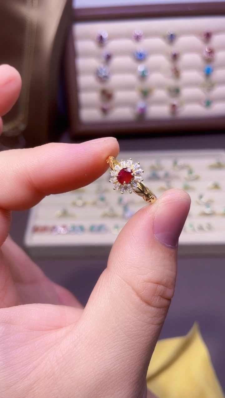 【闪购商品】红宝石戒指银S925镶嵌一枚