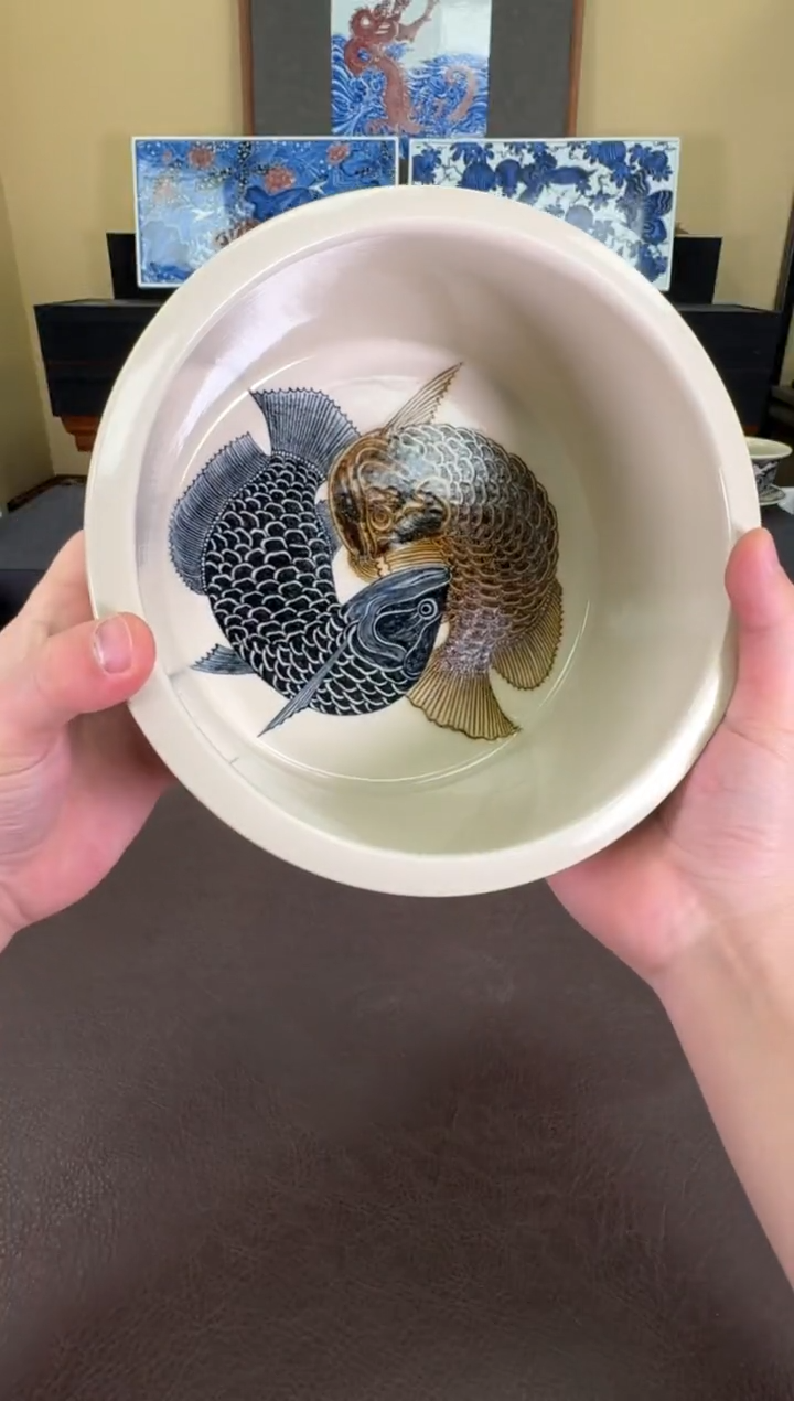 【闪购商品】二号釉金龙鱼水洗