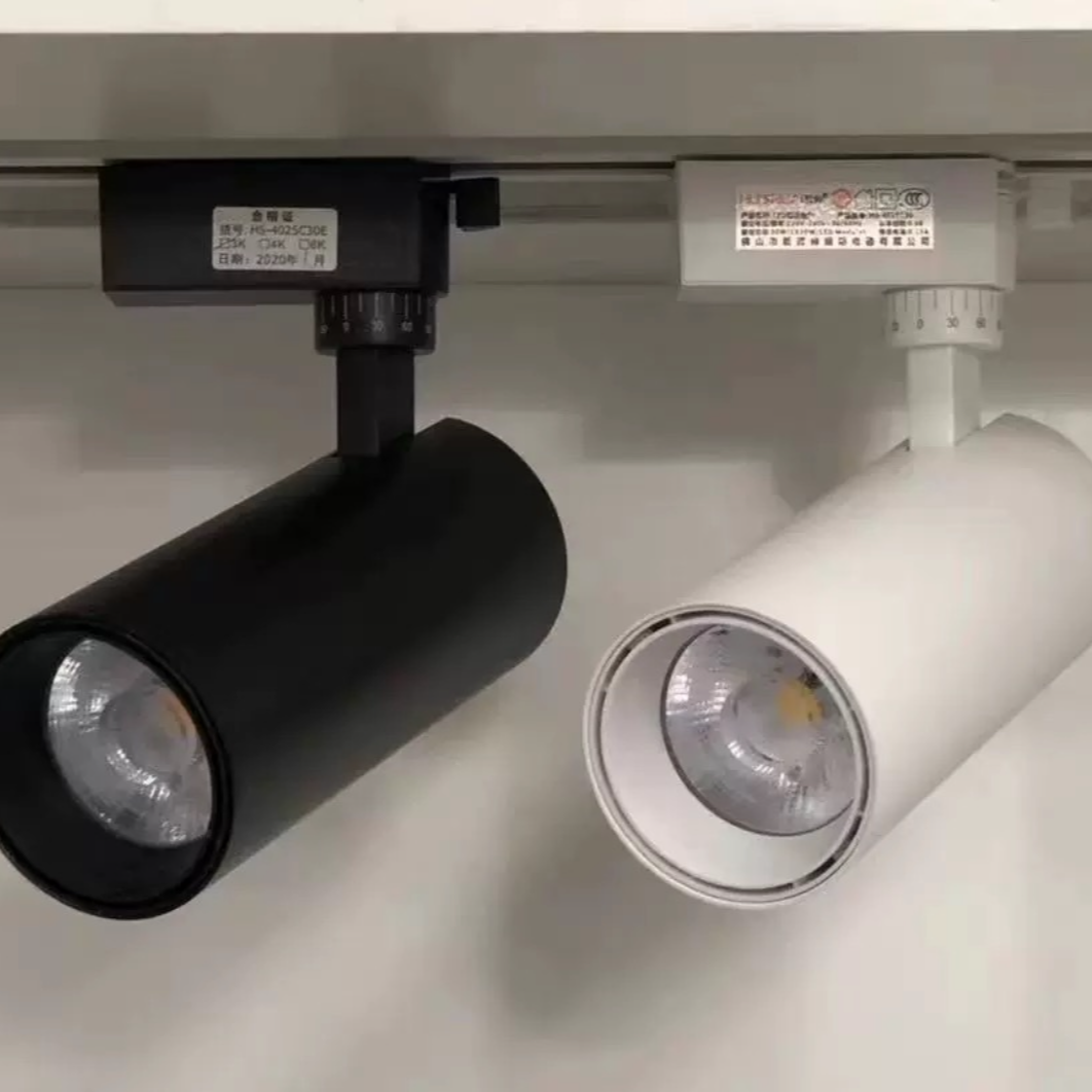 辉帅 节能超亮 聚光商用导轨灯4019C10 哑白色 3K