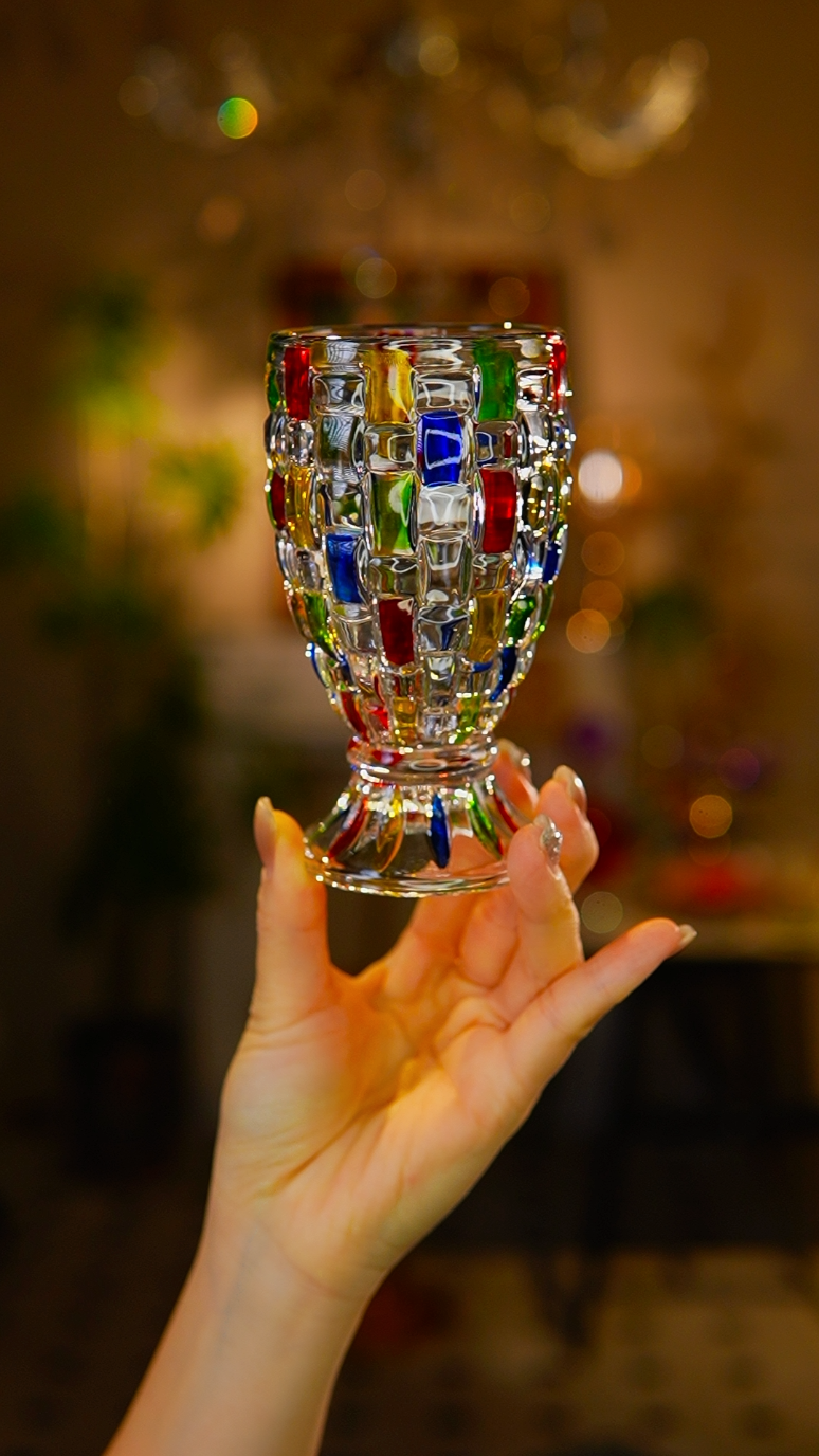 创意彩绘果汁杯红酒杯