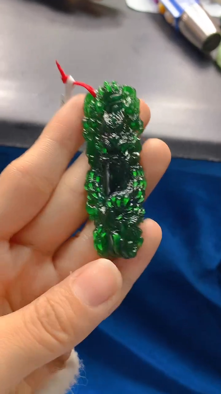 颈饰未镶嵌翡翠赤*天然缅甸a货翡翠