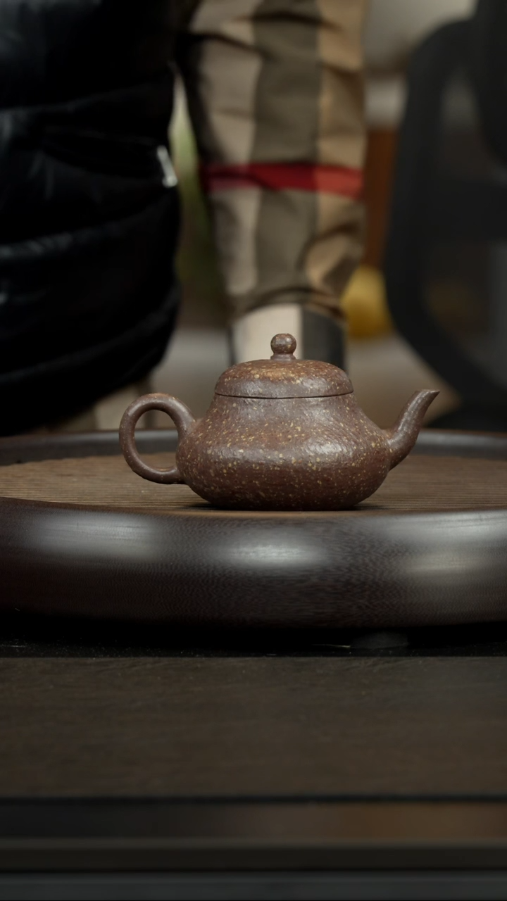 【闪购商品】紫砂茶杯 孤品紫砂壶  紫降坡粗砂 梨形