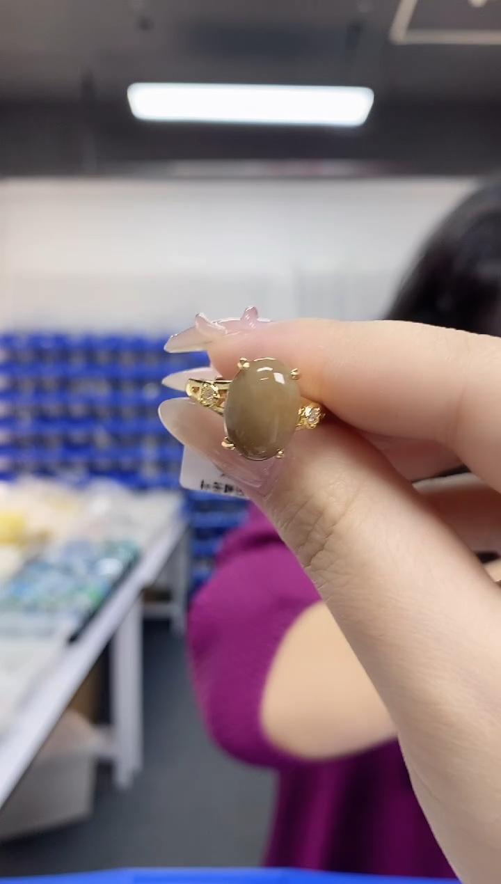 【闪购商品】和田玉（糖玉）未镶嵌戒指多样性发其一颜色微差