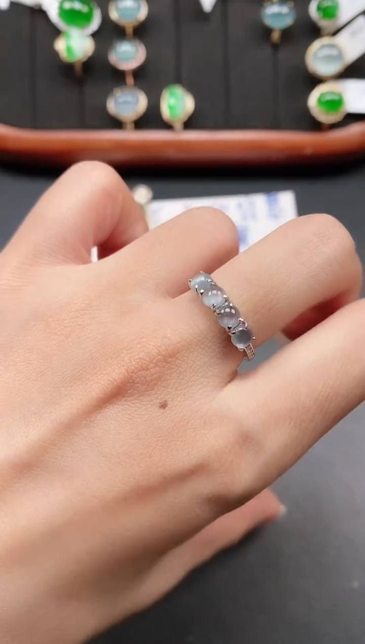 银S925镶嵌戒指翡翠1111