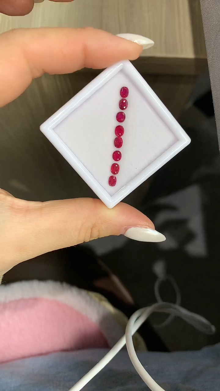 裸石红宝石红宝石裸石8颗2.48ct