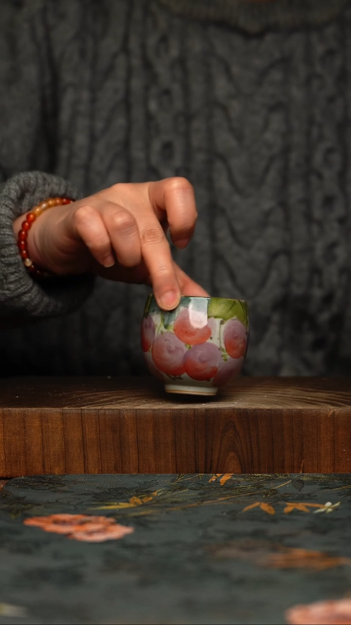 瓷片釉下彩手工手绘同款