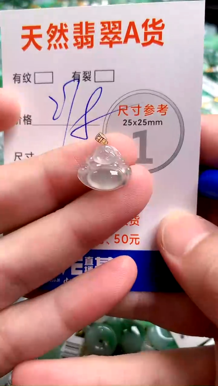 翡翠18K金镶嵌颈饰0263995932
