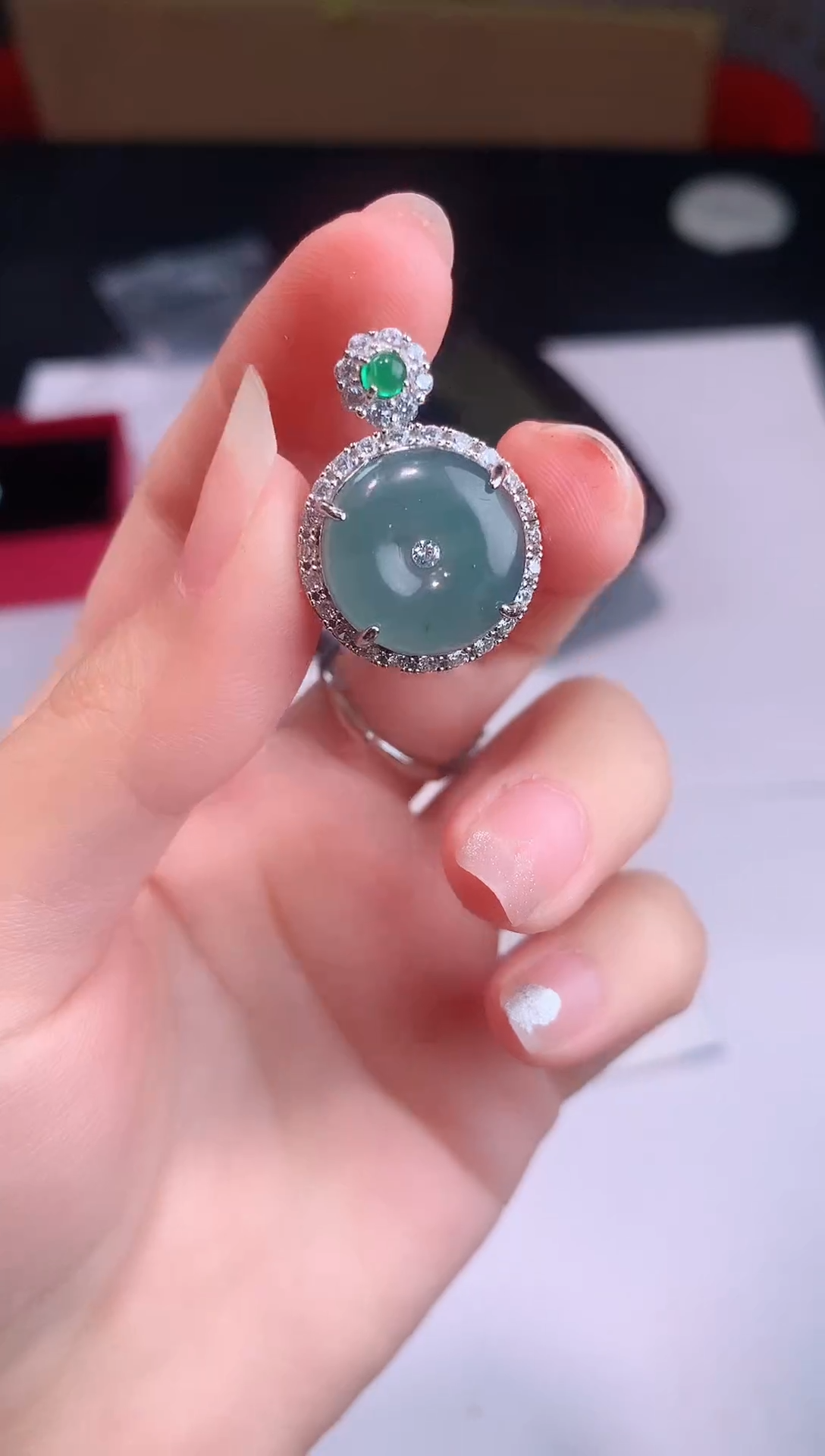 颈饰未镶嵌翡翠0芹0翡翠珠宝759