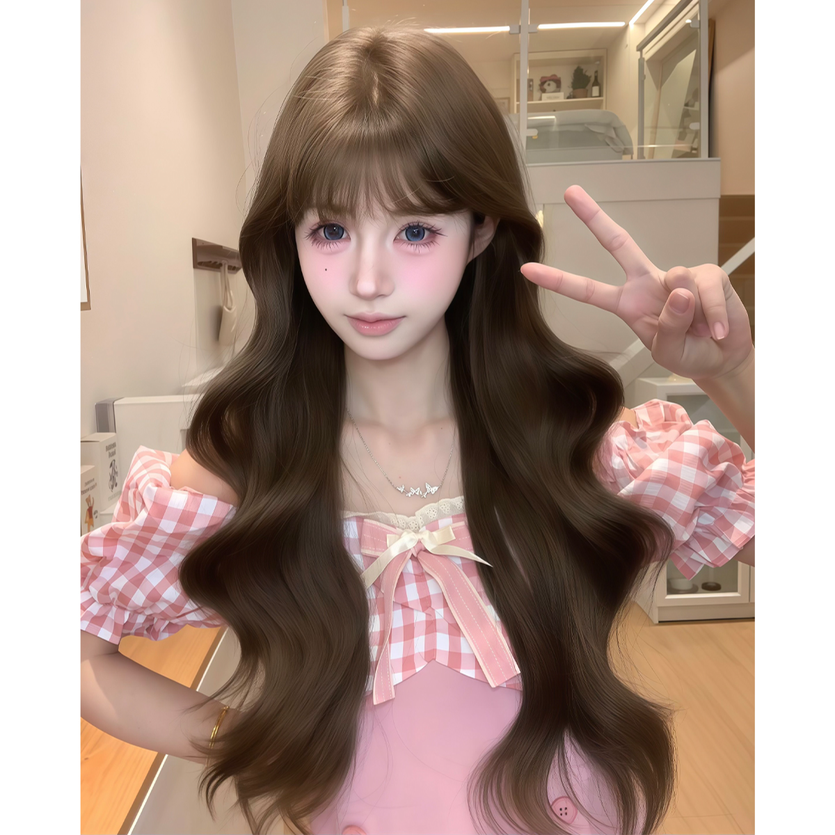 【果酱小熊】束朵假发女波浪卷时尚气质lolita网红同款假发全头套