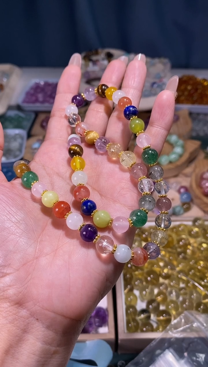 未镶嵌手串水晶多宝项链一条