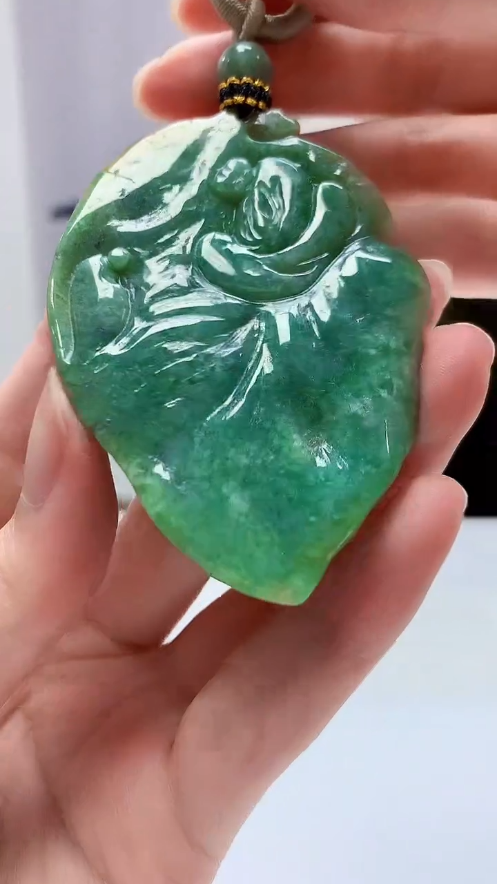 【闪购商品】定制翡翠未镶嵌4917zm-毛货挂件悟道118