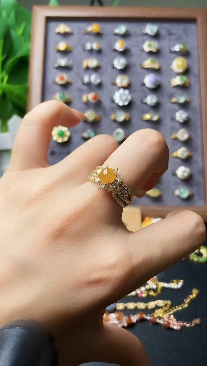 银S925镶嵌戒指翡翠21