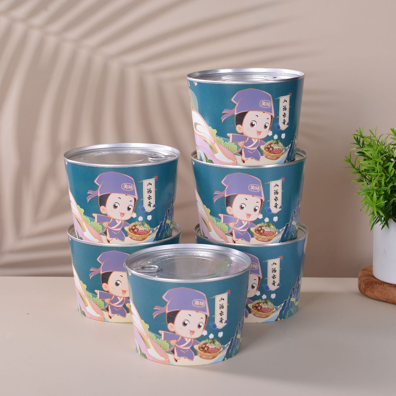 高端易拉罐铝箔碗通版快餐外卖包装盒防烫防漏食品级一次性餐盒