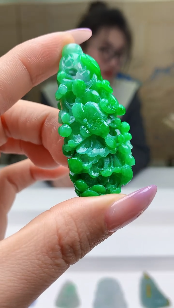 【闪购商品】定制翡翠未镶嵌5156ty-毛货挂件176