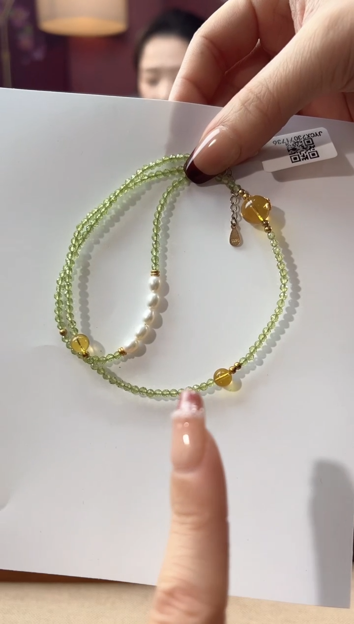 【闪购商品】橄榄石颈饰银S925镶嵌JYCX23071736