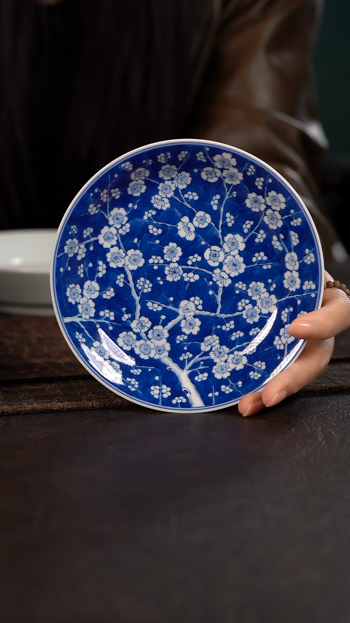 【闪购商品】杯HLX陶瓷蓝地冰梅小壶承