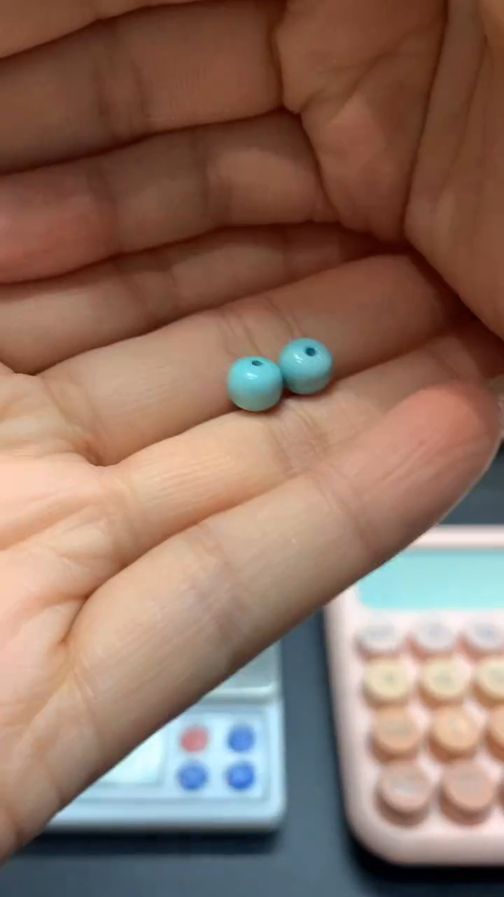 【闪购商品】绿松石珠宝奇石未镶嵌386一对