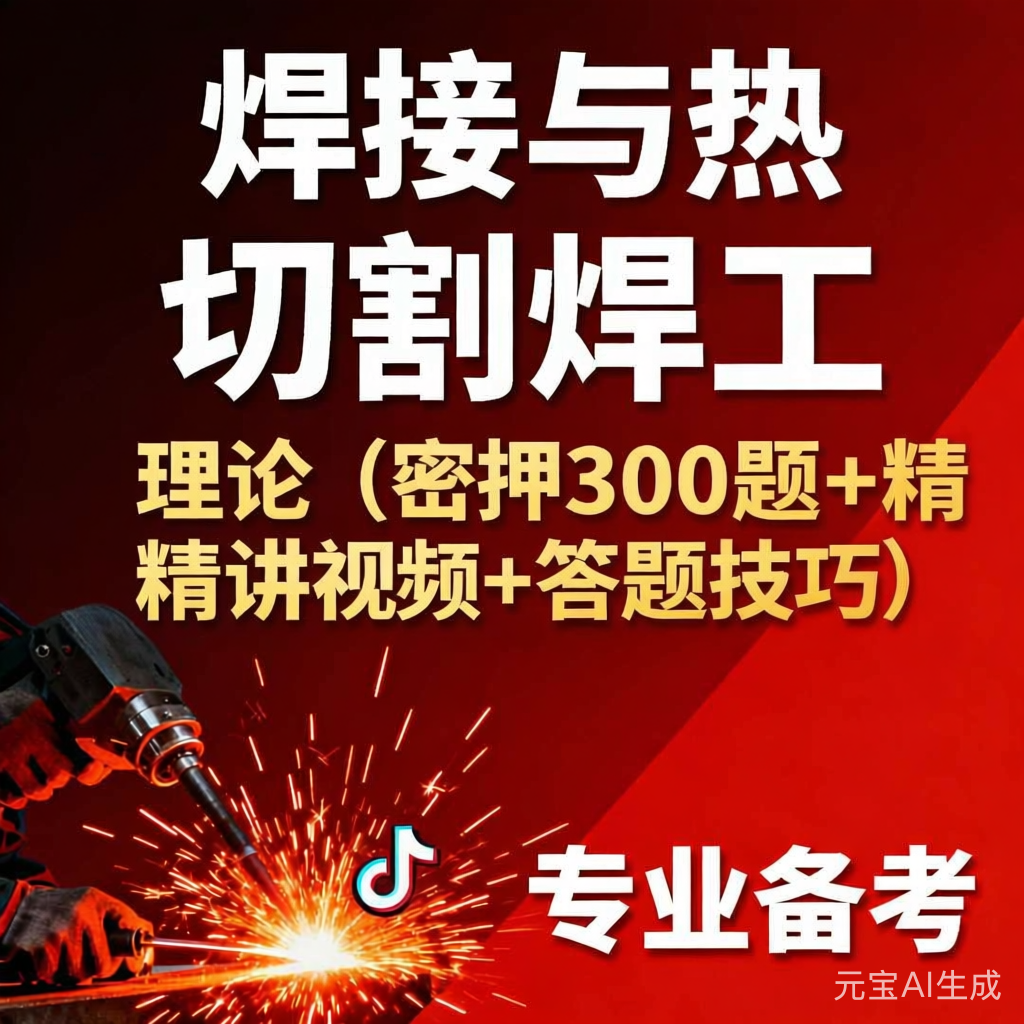 2026焊工技能培训视频精讲+通关口诀+押题300道(纸质版LW)