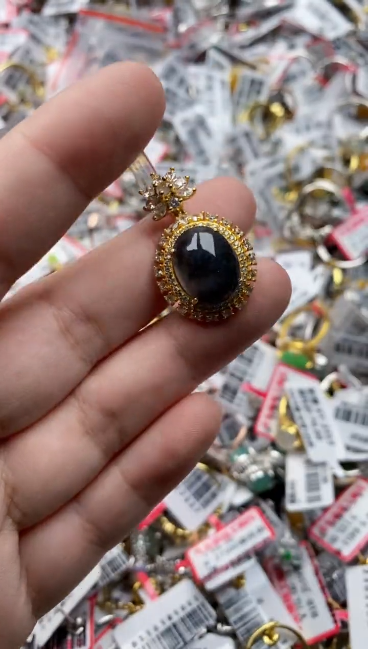 【闪购商品】翡翠戒指银S925镶嵌55555--9