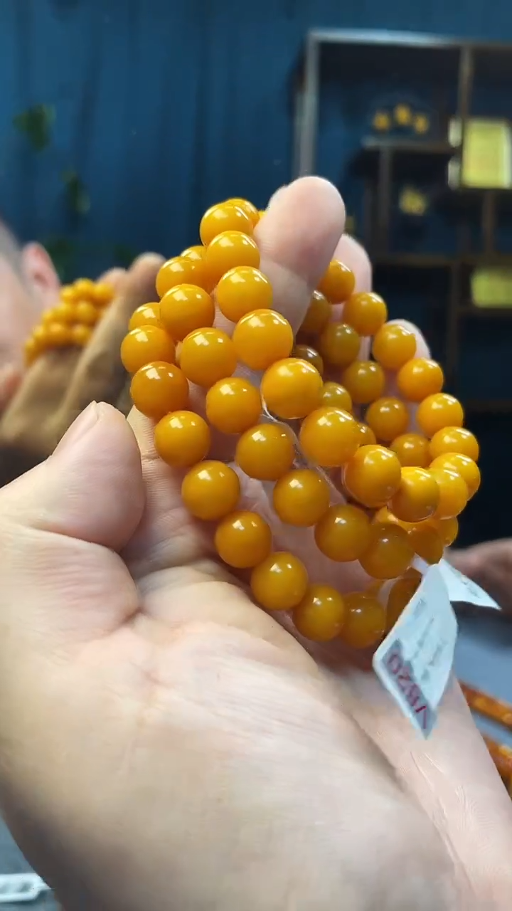 手串琥珀未镶嵌蜜蜡圆珠手串(多样性发其一）