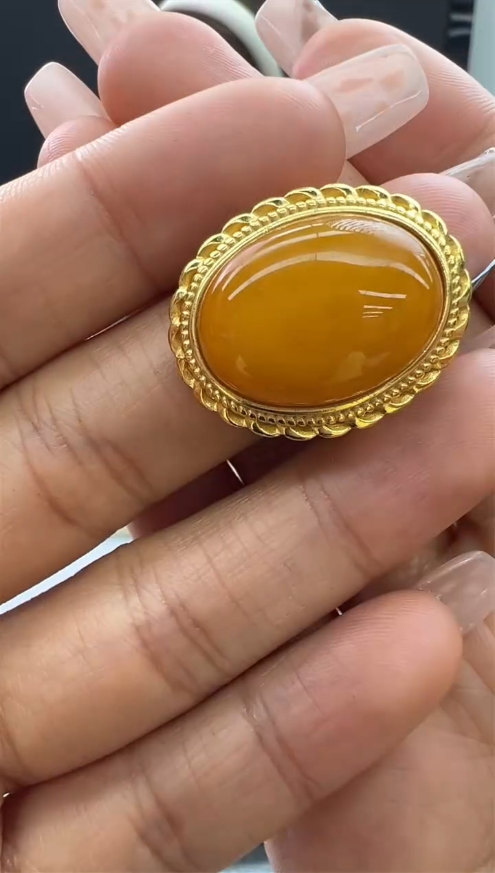 【闪购商品】琥珀戒指未镶嵌711秒拍号