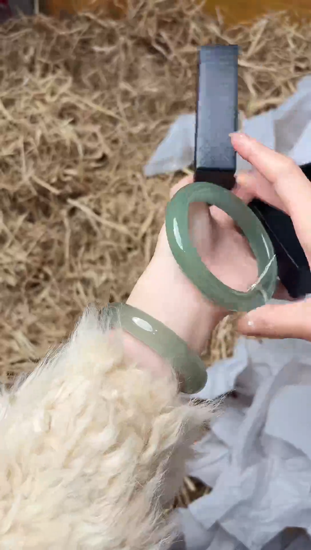 未镶嵌手镯石英质玉1140圈口60